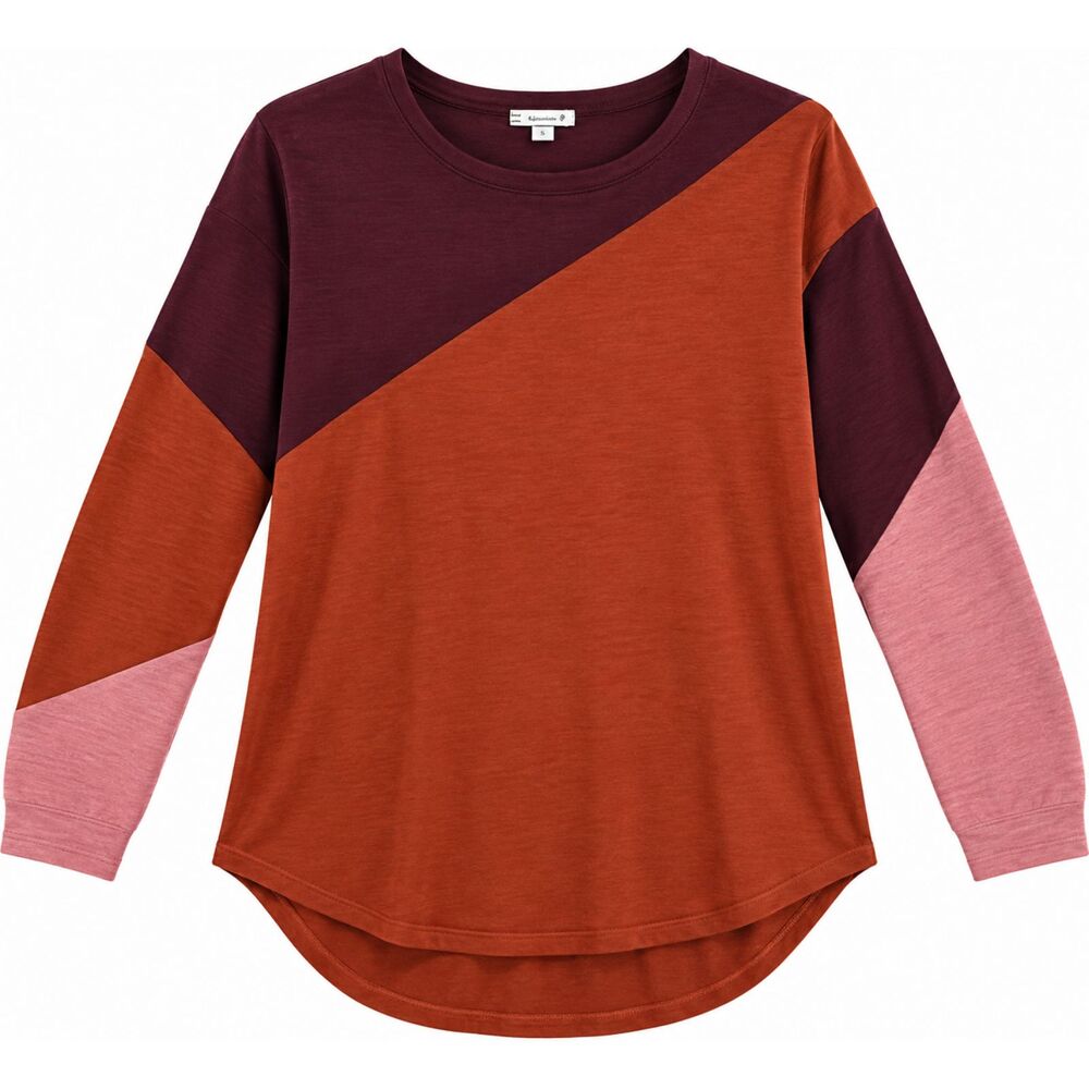 Smartwool Color Block Scoop Neck Casual Everyday Wear Merino Wool Blend Sweater